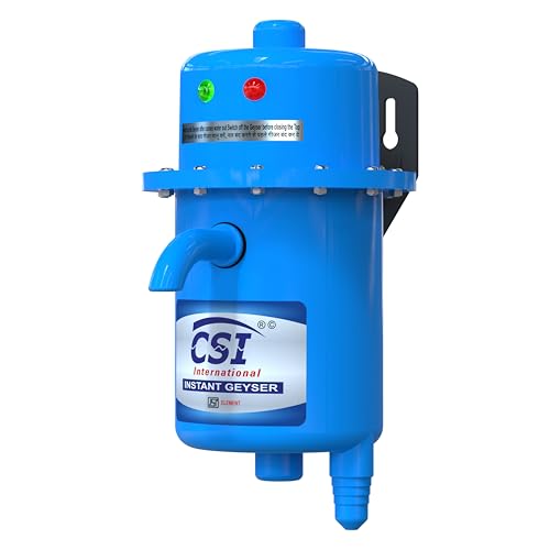 CAPITAL Instant Water Geyser 1L | Portable Water Heater for Bathroom | ABS Plastic Body with Auto Cut Off | Fast Heating Electric Heater for Bathroom | 1 Year Warranty (Light Blue)
