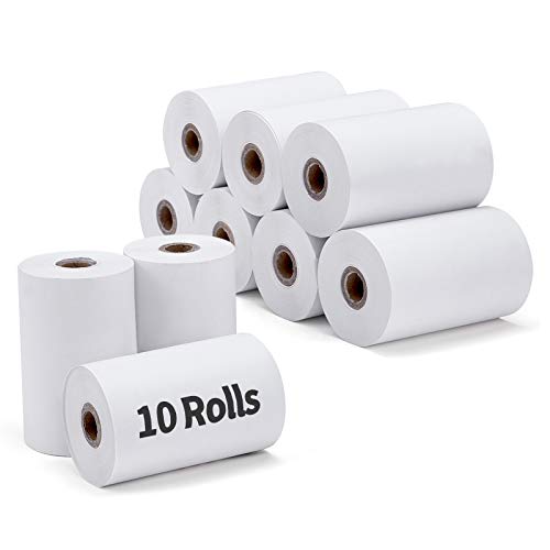 MUNBYN Thermal Paper, 3 1/8 x 52.4' Receipt Paper, Thermal Paper Roll for 80mm POS Thermal Printer Cash Register - 10 Rolls Case，PAPER8050