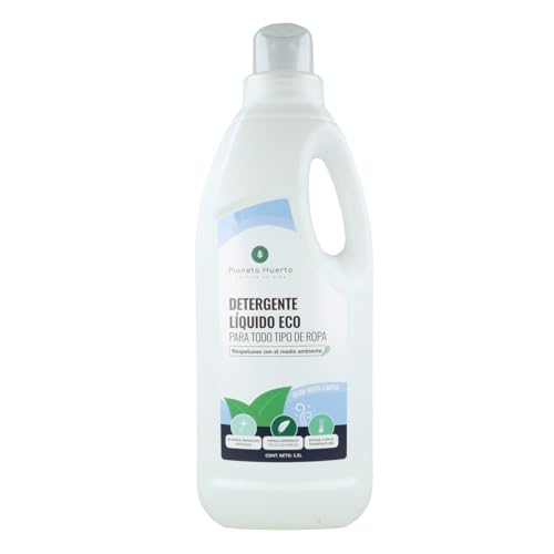 PLANETA HUERTO | Detergente Líquido Ecológico con Aroma Natural a Ropa Limpia 1.5L – Limpieza Profunda y Sostenible para Todo Tipo de Ropa, Biodegradable y Eficaz en Agua Fría