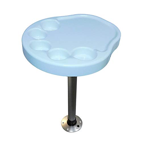 Saarwebstore Kunststoff Tisch Satz mit Aluminium Tischbein & Fuß Verschiedene Größen und Formen Boot Campingtisch Caravan Reisemobil Größe Palm 450 x 390mm