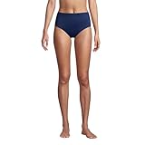 Picture of Lands' End Womens Chlorine Resistant High Waisted Bikini Bottoms Deep Sea Navy Regular 6