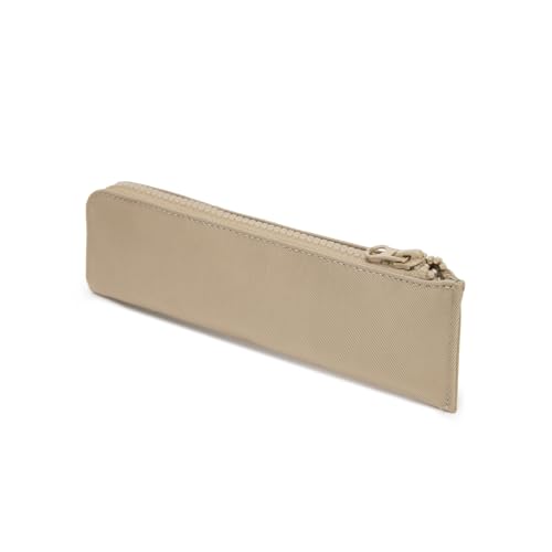 Image of Oxford Pencil Case Slim Pencil Pouch Durable Zipper Stationery Bag Small Travel Use(Khaki /Oxford)