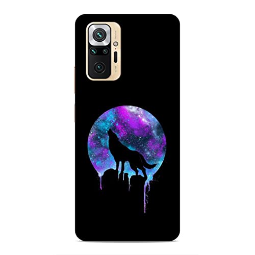 Image of Printed Mobile Back Hard Case Cover for Xiaomi Redmi Note 10 Pro | Wolf, Black Shadow, Multi Stars, Colourful sky-2181