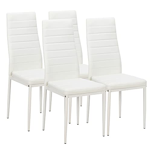 LEADZM Esszimmerstühle 4er Set mit hoher Rückenlehne wasserdicht für Esszimmer & Küche...