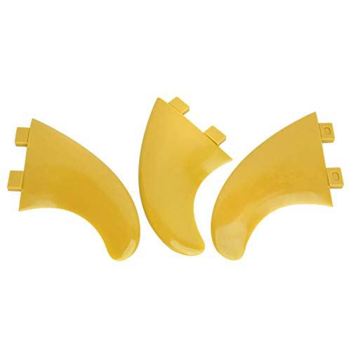 FECAMOS Aleta de Tabla de Surf FCS Carcasa de PVC Propulsor de Tabla de Surf Flexible, para funnelboards/Longboards con Aletas de Estilo FCS(Yellow, G5)