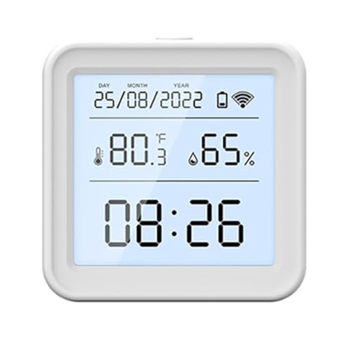 屋外温度計 Tuya スマートホーム WiFi/ZigBee 温度 & 湿度センサー LED バックライト スマートライフ APP リモートワーク 使いやすい(ZigBee Version)