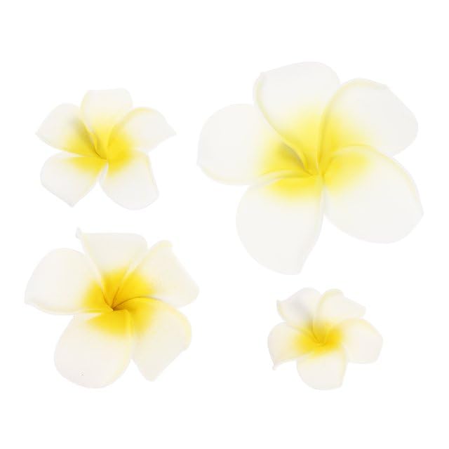 4 Piezas Clips para el Cabello con Flores Blanco y Rosa miniatura 2