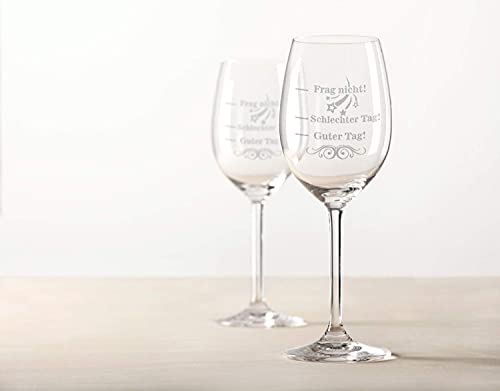 Leonardo-XL-Weinglas-graviert-mit-Guter-Tag-Schlechter-Tag-Frag-nicht-Stimmungsglas-Lustiges-Originelles-Geschenk-Geeignet-als-Rotweinglas-Weissweinglas-V3