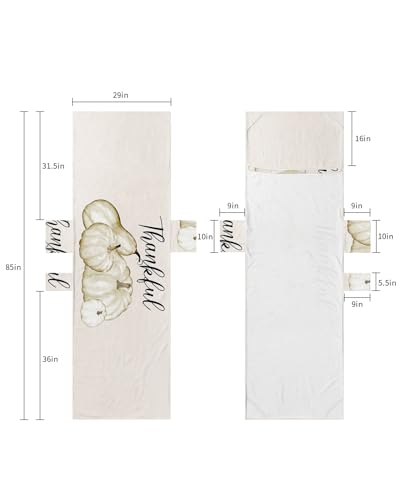 Thanksgiving Pumpkin, Beach Lounge Chair Towel Cover, Soft Chaise Lounge Towel with Side Pockets Patio Pool Chairs Cover for Beach/Pool Sunbathing 29x85 Harvest Fall Festival Give Thanks White