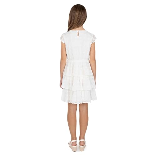 Speechless Girls' Flutter Sleeve Tiered Knee Length Party Dress2