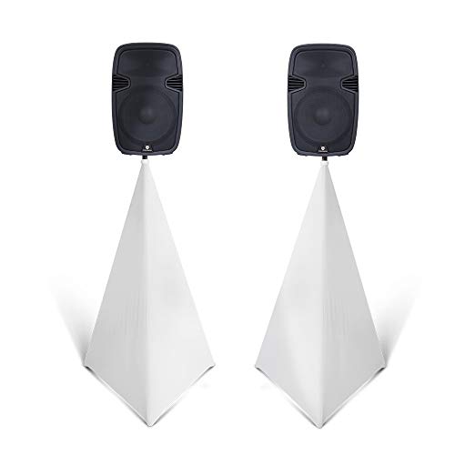 PRORECK Speaker Stand Cover Tripod Stand Skirt Skrim 360 Degree Cover White x 2