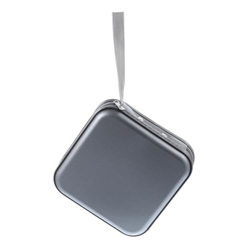 KONTONTY 1pc Capacity Portable CD Storage Case Disc Organizer Pouch for Home Car Zipper Design Lightweight Practical CD Holder Random Style