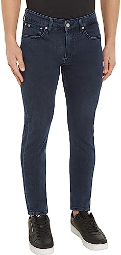 Calvin Klein Jeans Slim Taper J30J323853 Pantalones, Denim (Denim Dark), 28W / 34L para Hombre