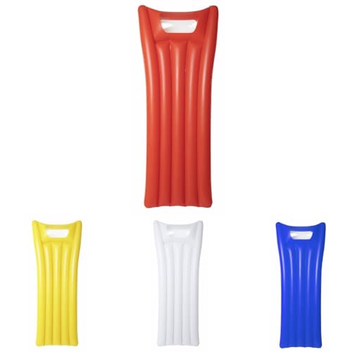 Antevia – Flotador de colchón hinchable para piscina o playa 180 x 70 cm | Más de 20 modelos | Cojín Piscina | Material: PVC | Color: Rojo (Monvar Rojo)