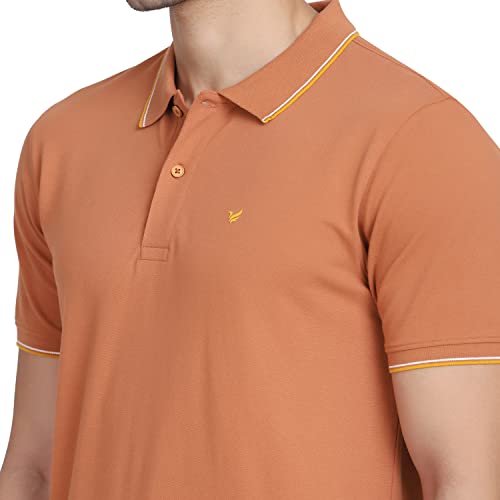 Image of blackberrys Men's Solid Slim Fit T-Shirt (ET-PR-Brooke # Olive Brown S)