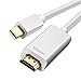 Price comparison product image UGREEN Mini DP to HDMI Cable, Thunderbolt Mini Displayport to HDMI HDTV Cable 1080P Compatible with MacBook Air/Pro, iMac, HTC Vive, Surface Pro 2 3 4 5 6, Monitor (3M, White)