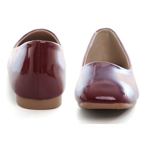 Image of Dear Time Women's Casual Foldable Ballet Flats Square Toe Ballerina Flats Shoes Comfortable
