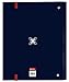 Safta- Munich Carpeta 4 Anillas de 30mm, Color Oscuro/Azul, 270x35x320 mm (512074666)