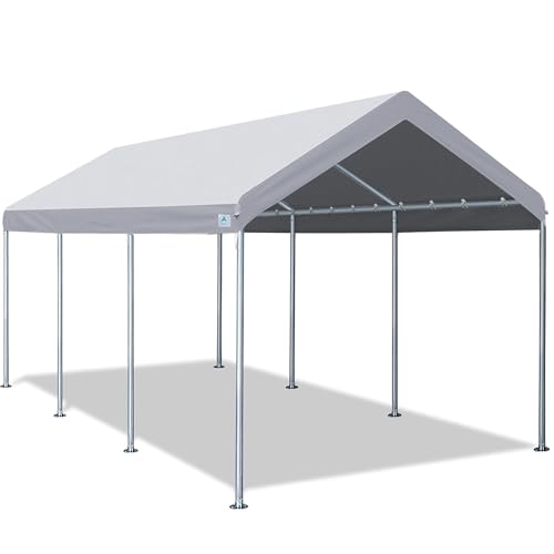 ADVANCE OUTDOOR 10x20 ft Heavy Duty Carport Potable Car...