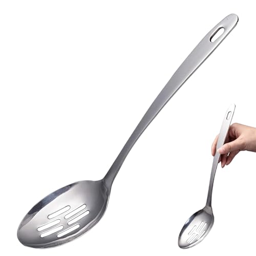 Schlitzlöffel Abseihlöffel Edelstahl Küchenhelfer, Schaumlöffel Sieblöffel für Küche