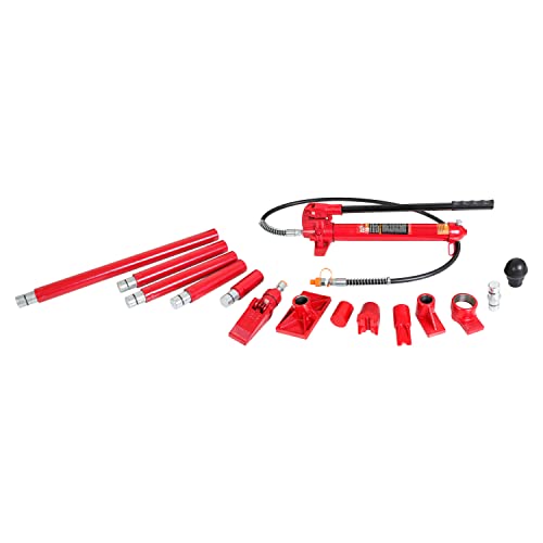 Big Red T71001L Torin Portable Hydraulic Ram: Auto Body Frame Repair Kit With Rolling Blow Mold Carrying Storage Case, 10 Ton (20,000 Lb) Capacity, Red #TOP2