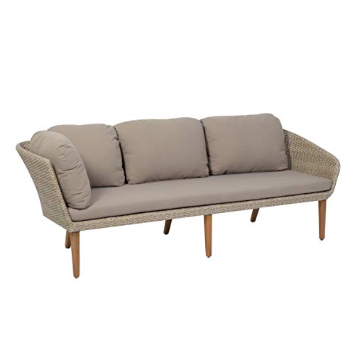 Greemotion Murcia Loungemöbel Murcia 3-teilig, Gartenmöbel aus Polyrattan und Akazienholz FSC 100%, Eck-Lounge-Set inkl… – Bild 3