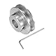 sourcing map Einzelrillen-Riemenscheibe 10mm feste Bohrung 40mm Außendurchmesser Aluminiumlegierung mit Sechskantschlüssel für Bohrmaschine 6mm PU-Rundriemen
