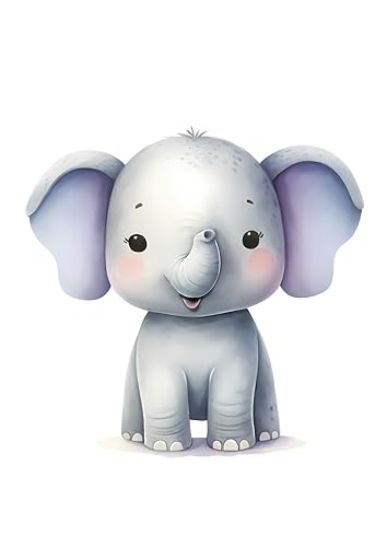 Heimisch Wunder Póster de elefante para habitación infantil, decoración de pared para niños y niñas, bonita decoración para la habitación de los niños