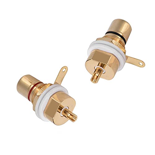 Terminal RCA chapado en oro con conector hembra 2 piezas miniatura 1