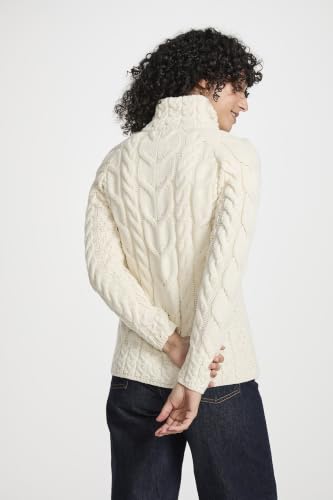 Image of Zippered Wool Sweater by Aran Woollen Mills