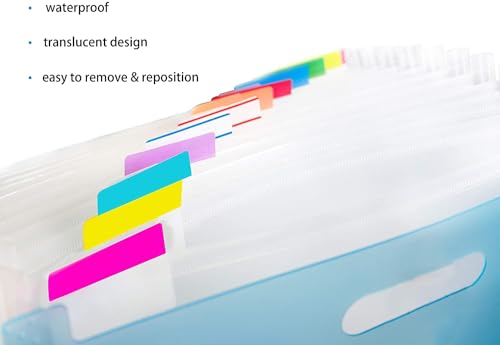 Image of ELII 900 Pcs 2 Inch Sticky Index Tabs - Colorful Writable Book Tabs | Transparent for Notebooks,Annotating,Self Adhesive,Labels for Pages ,Repositionable,Tape Flags,File Folders,Smooth Writing