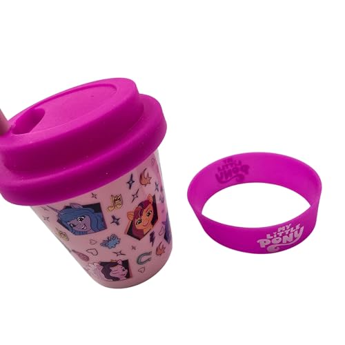HOX My Little Pony Babyccino Travel Cup for Kids, 100ml Reusable Cold Drink Cup with Soft Silicone Lid & Straw, BPA-Free - Image 4