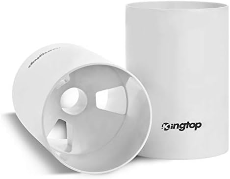 KINGTOP Golf Hole Cups for Practice Putting Green, Putting Cup, Fit USGA/PGA Regulations, Outdoor | Indoor, Ivory White, 6” Depth Optional, 2-Pack