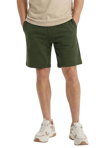 Image of Bewakoof Men's Solid Oversized Fit Cotton Terry Shorts