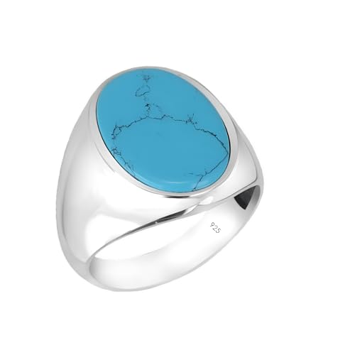 Turquoise Men’s Ring 925 Men’s Silver Turquoise Ring Handmade Gemstones Ring for Mens and Womens turquoise ring for men