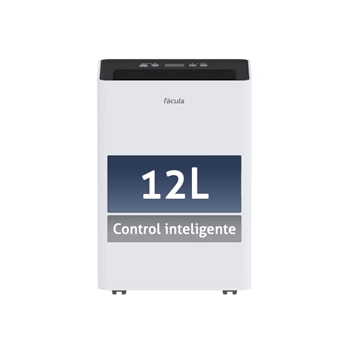facula   Deshumidificador Siroco 12 l/día | Control Inteligente | Depósito extraíble 3,2l | Secado de Ropa | Temp 1 24h