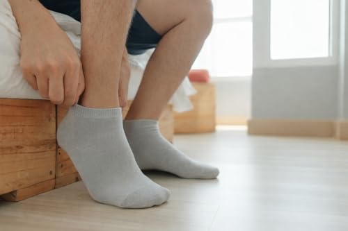 Image of RONDO Ankle Socks Unisex Thin Cotton Athletic Socks for Men for Women Running Socks Breathable Dry Fit Low Cut Golf Socks