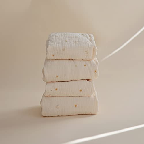 Image of mushie Extra Soft Muslin Fitted MINI Crib Sheet | 24 inchx 38 inch (Sun)