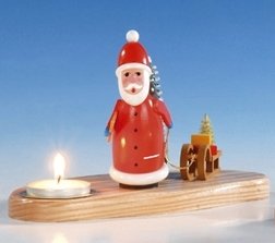Bougeoir chauffe-plat Père Noël multicolore 12cm Rudolphs Schatzkiste décoration
