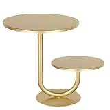 2-Tier Modern Cake Stand, Metal Cupcake Stand Dessert Trays of 10/8 Inch, Various Uses for Wedding,