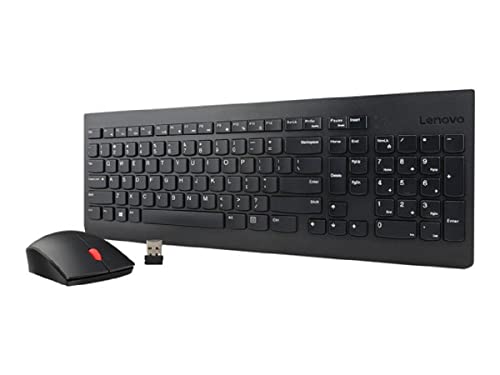 Lenovo Essential Wireless Keyboard and Mouse Combo - Teclado y ratón (alemán), Color Negro
