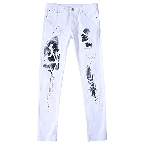 Jeans ajustados estilo skinny para hombre blanco talla 36 miniatura 1