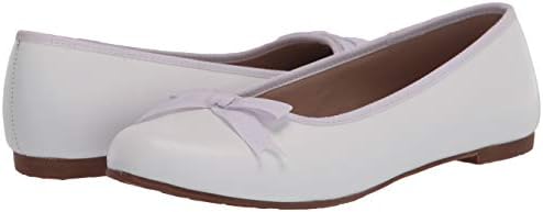 Elephantito Girls European Ballet Flat, White,5 Big Kid | Image 6