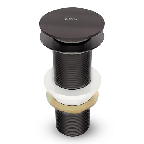 Image of Plantex Pure Brass Pop Up Coupling 5 Inch /Waste Coupling for Wash Basin /Coupling for Drain Out let System Full Thread - Pack of 1 (PVD Grey)