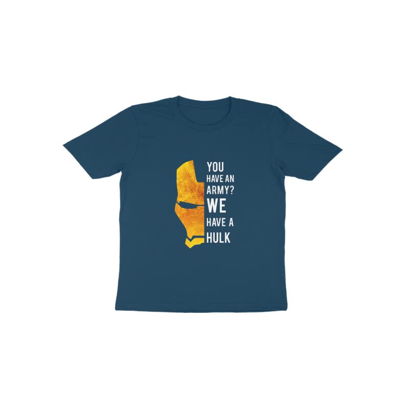 Marvelous90s Child We Have Hulk Regular fit 9Months-12Months Half Navy Blue T-Shirt
