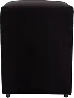 Puff Decorativo Cubo Grande, 45x34x34cm, Estrutura em Madeira, Revestimento em Suede, para Sala, Quarto, Escritório (Preto, Grande)