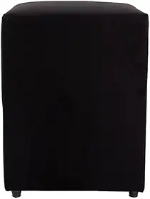 Puff Decorativo Cubo Grande, 45x34x34cm, Estrutura em Madeira, Revestimento em Suede, para Sala, Quarto, Escritório (Preto, Grande)