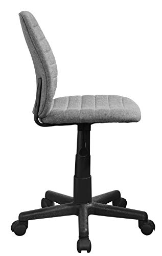 Urban Shop Padded Fabric High Back Rolling Home Office Chair, Grey #TOP4