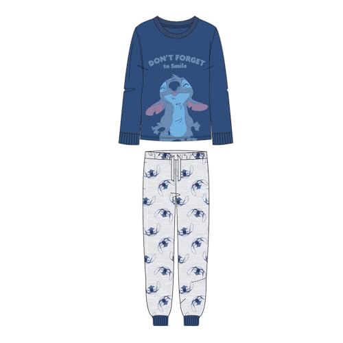 CERDÁ Life'S Little Moments | Pijama Largo Single Jersey Stitch Diseño Exclusivo, Cómodo y Suave - Pijama Stitch Conjunto de Dormir Ideal para Fanáticos