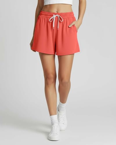 Image of Real Essentials 3 Pack: Womens Ultra-Soft Athletic Lounge Casual Sweat Shorts with Pockets (Available in Plus Size)